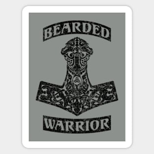 Bearded Warrior Damaged Sticker